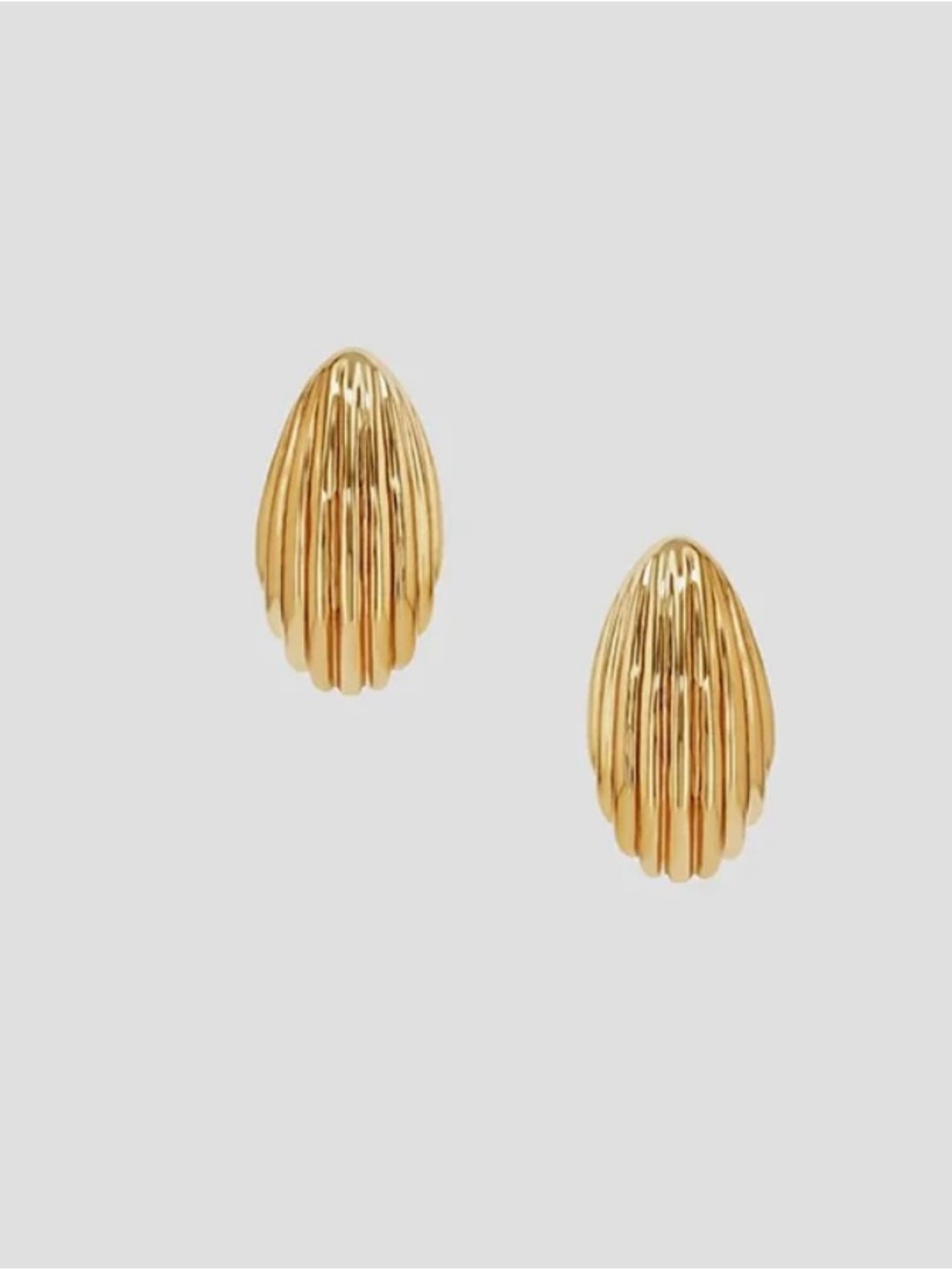 Annie Bing Small Ribbed Drop Earrings